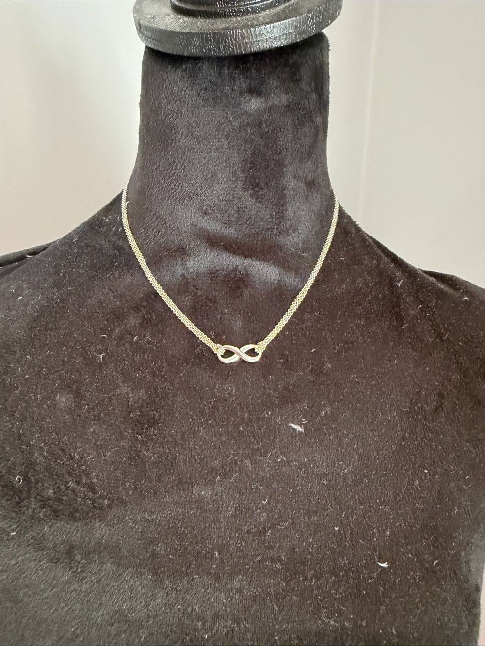Tiffany & Co. Polished Silver Infinity Double-Chain Necklace - Picture 4 of 4